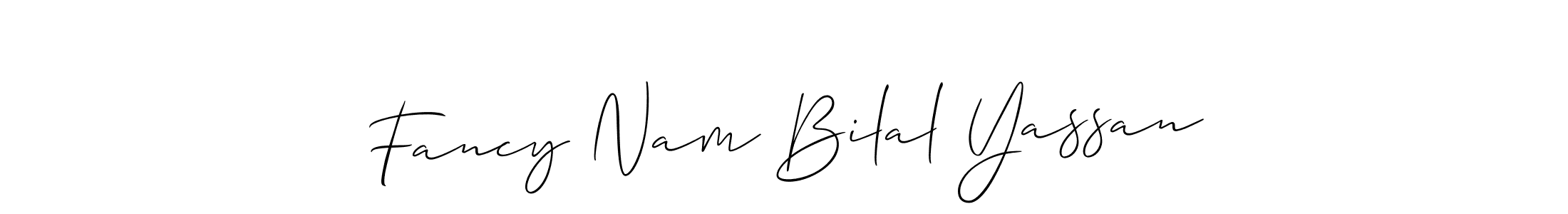How to Draw Fancy Nam Bilal Yassan signature style? Allison_Script is a latest design signature styles for name Fancy Nam Bilal Yassan. Fancy Nam Bilal Yassan signature style 2 images and pictures png