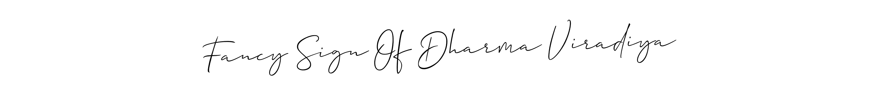 How to make Fancy Sign Of Dharma Viradiya name signature. Use Allison_Script style for creating short signs online. This is the latest handwritten sign. Fancy Sign Of Dharma Viradiya signature style 2 images and pictures png