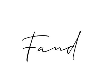 How to Draw Fand signature style? Allison_Script is a latest design signature styles for name Fand. Fand signature style 2 images and pictures png
