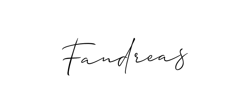 The best way (Allison_Script) to make a short signature is to pick only two or three words in your name. The name Fandreas include a total of six letters. For converting this name. Fandreas signature style 2 images and pictures png