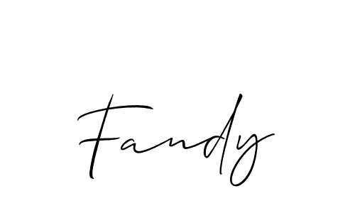Design your own signature with our free online signature maker. With this signature software, you can create a handwritten (Allison_Script) signature for name Fandy. Fandy signature style 2 images and pictures png
