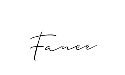 You should practise on your own different ways (Allison_Script) to write your name (Fanee) in signature. don't let someone else do it for you. Fanee signature style 2 images and pictures png