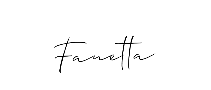 Make a beautiful signature design for name Fanetta. Use this online signature maker to create a handwritten signature for free. Fanetta signature style 2 images and pictures png
