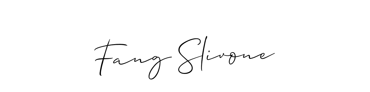 How to make Fang Slivone signature? Allison_Script is a professional autograph style. Create handwritten signature for Fang Slivone name. Fang Slivone signature style 2 images and pictures png