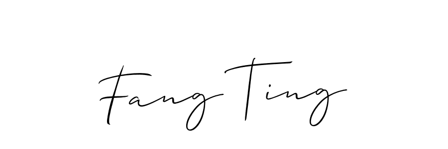 Also we have Fang Ting name is the best signature style. Create professional handwritten signature collection using Allison_Script autograph style. Fang Ting signature style 2 images and pictures png