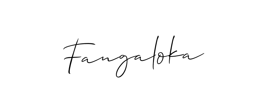 How to make Fangaloka signature? Allison_Script is a professional autograph style. Create handwritten signature for Fangaloka name. Fangaloka signature style 2 images and pictures png