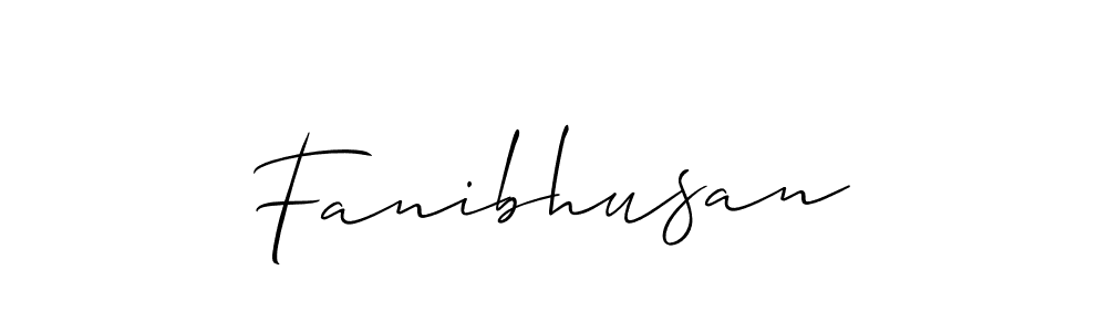 Make a short Fanibhusan signature style. Manage your documents anywhere anytime using Allison_Script. Create and add eSignatures, submit forms, share and send files easily. Fanibhusan signature style 2 images and pictures png