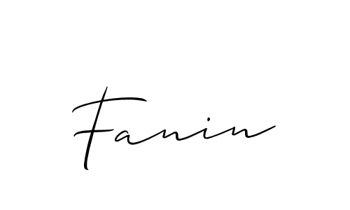 The best way (Allison_Script) to make a short signature is to pick only two or three words in your name. The name Fanin include a total of six letters. For converting this name. Fanin signature style 2 images and pictures png