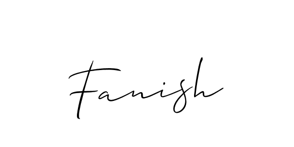 It looks lik you need a new signature style for name Fanish. Design unique handwritten (Allison_Script) signature with our free signature maker in just a few clicks. Fanish signature style 2 images and pictures png