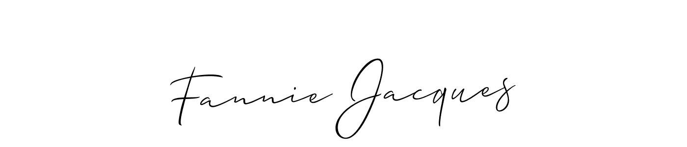 It looks lik you need a new signature style for name Fannie Jacques. Design unique handwritten (Allison_Script) signature with our free signature maker in just a few clicks. Fannie Jacques signature style 2 images and pictures png