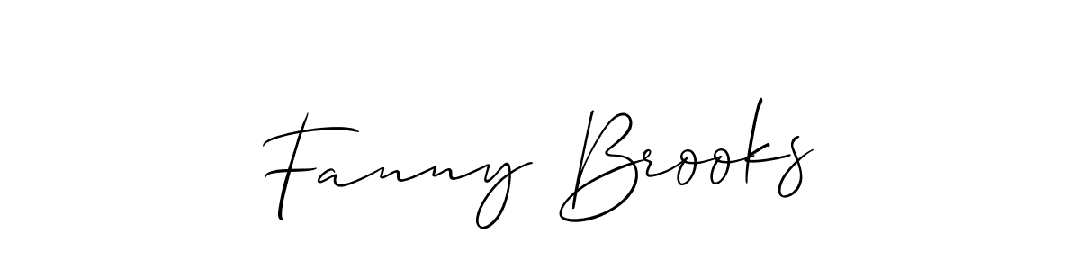 if you are searching for the best signature style for your name Fanny Brooks. so please give up your signature search. here we have designed multiple signature styles  using Allison_Script. Fanny Brooks signature style 2 images and pictures png