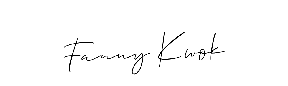 Also You can easily find your signature by using the search form. We will create Fanny Kwok name handwritten signature images for you free of cost using Allison_Script sign style. Fanny Kwok signature style 2 images and pictures png