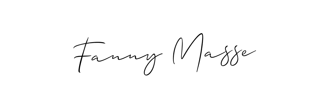 You should practise on your own different ways (Allison_Script) to write your name (Fanny Masse) in signature. don't let someone else do it for you. Fanny Masse signature style 2 images and pictures png
