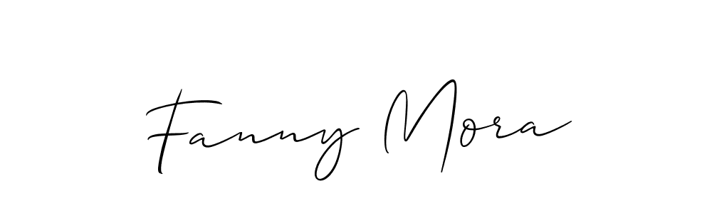 How to make Fanny Mora signature? Allison_Script is a professional autograph style. Create handwritten signature for Fanny Mora name. Fanny Mora signature style 2 images and pictures png