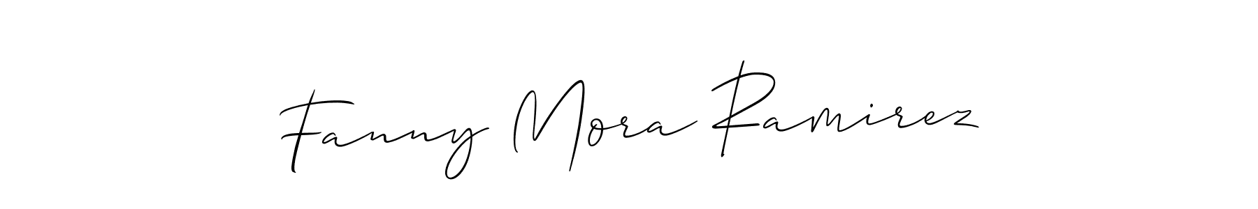 Design your own signature with our free online signature maker. With this signature software, you can create a handwritten (Allison_Script) signature for name Fanny Mora Ramirez. Fanny Mora Ramirez signature style 2 images and pictures png