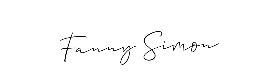 Also You can easily find your signature by using the search form. We will create Fanny Simon name handwritten signature images for you free of cost using Allison_Script sign style. Fanny Simon signature style 2 images and pictures png