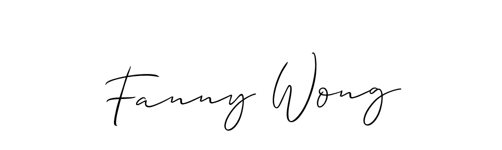 How to make Fanny Wong name signature. Use Allison_Script style for creating short signs online. This is the latest handwritten sign. Fanny Wong signature style 2 images and pictures png