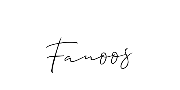 How to make Fanoos signature? Allison_Script is a professional autograph style. Create handwritten signature for Fanoos name. Fanoos signature style 2 images and pictures png