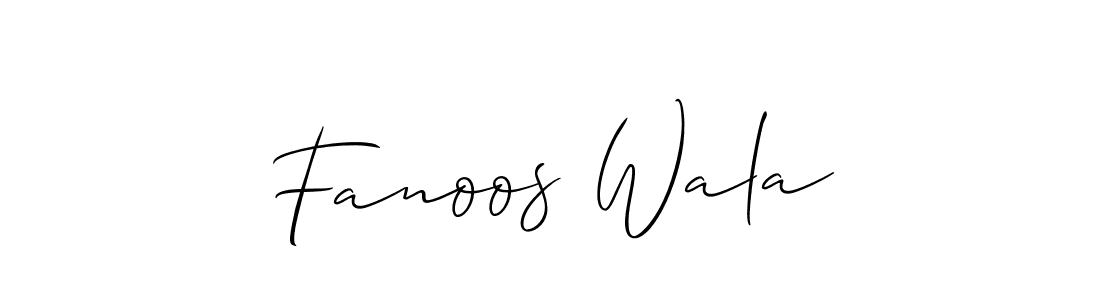 Design your own signature with our free online signature maker. With this signature software, you can create a handwritten (Allison_Script) signature for name Fanoos Wala. Fanoos Wala signature style 2 images and pictures png