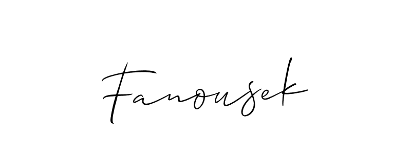 You should practise on your own different ways (Allison_Script) to write your name (Fanousek) in signature. don't let someone else do it for you. Fanousek signature style 2 images and pictures png