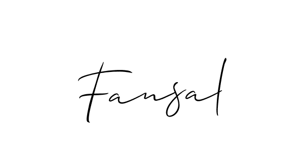Make a short Fansal signature style. Manage your documents anywhere anytime using Allison_Script. Create and add eSignatures, submit forms, share and send files easily. Fansal signature style 2 images and pictures png