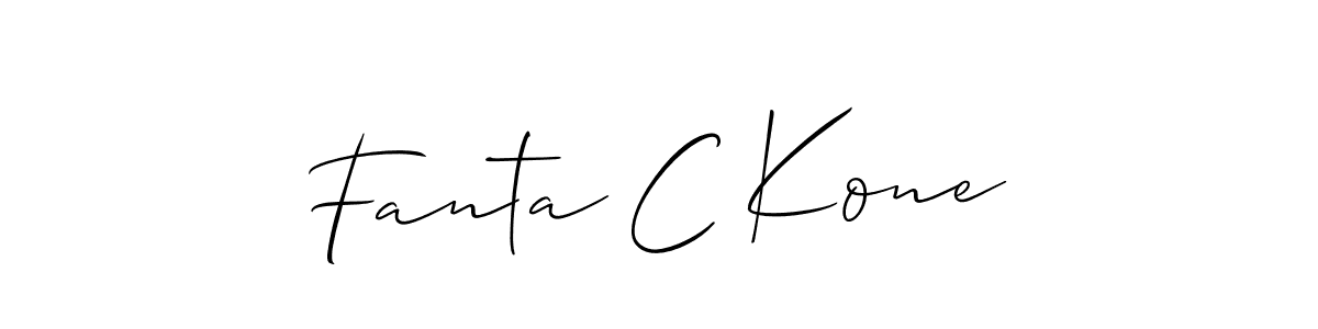 Use a signature maker to create a handwritten signature online. With this signature software, you can design (Allison_Script) your own signature for name Fanta C Kone. Fanta C Kone signature style 2 images and pictures png