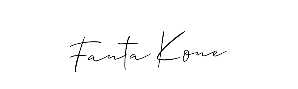 How to make Fanta Kone name signature. Use Allison_Script style for creating short signs online. This is the latest handwritten sign. Fanta Kone signature style 2 images and pictures png