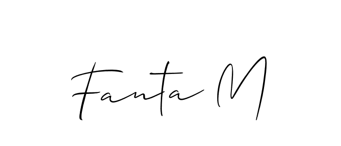 You should practise on your own different ways (Allison_Script) to write your name (Fanta M) in signature. don't let someone else do it for you. Fanta M signature style 2 images and pictures png