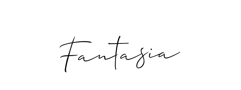 Design your own signature with our free online signature maker. With this signature software, you can create a handwritten (Allison_Script) signature for name Fantasia. Fantasia signature style 2 images and pictures png