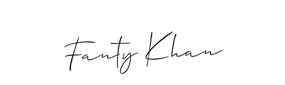 Make a beautiful signature design for name Fanty Khan. With this signature (Allison_Script) style, you can create a handwritten signature for free. Fanty Khan signature style 2 images and pictures png
