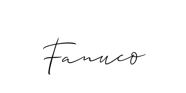 It looks lik you need a new signature style for name Fanuco. Design unique handwritten (Allison_Script) signature with our free signature maker in just a few clicks. Fanuco signature style 2 images and pictures png