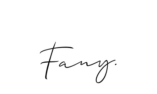 How to make Fany. signature? Allison_Script is a professional autograph style. Create handwritten signature for Fany. name. Fany. signature style 2 images and pictures png