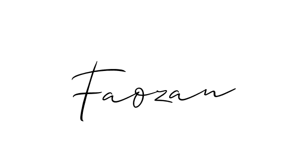 How to make Faozan name signature. Use Allison_Script style for creating short signs online. This is the latest handwritten sign. Faozan signature style 2 images and pictures png