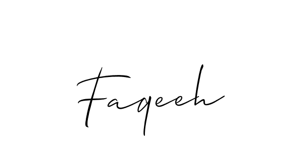 Faqeeh stylish signature style. Best Handwritten Sign (Allison_Script) for my name. Handwritten Signature Collection Ideas for my name Faqeeh. Faqeeh signature style 2 images and pictures png