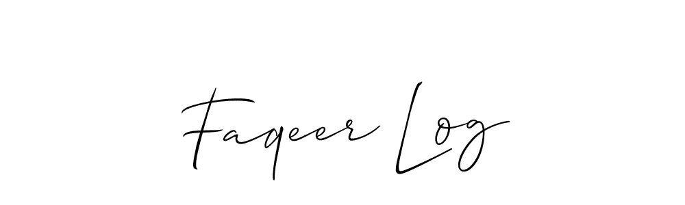 How to make Faqeer Log signature? Allison_Script is a professional autograph style. Create handwritten signature for Faqeer Log name. Faqeer Log signature style 2 images and pictures png