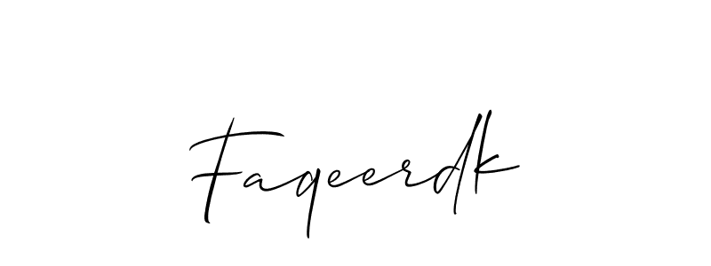 if you are searching for the best signature style for your name Faqeerdk. so please give up your signature search. here we have designed multiple signature styles  using Allison_Script. Faqeerdk signature style 2 images and pictures png