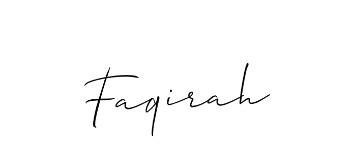 How to make Faqirah name signature. Use Allison_Script style for creating short signs online. This is the latest handwritten sign. Faqirah signature style 2 images and pictures png