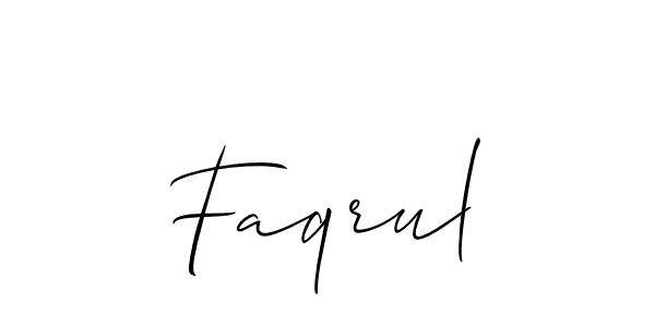 It looks lik you need a new signature style for name Faqrul. Design unique handwritten (Allison_Script) signature with our free signature maker in just a few clicks. Faqrul signature style 2 images and pictures png