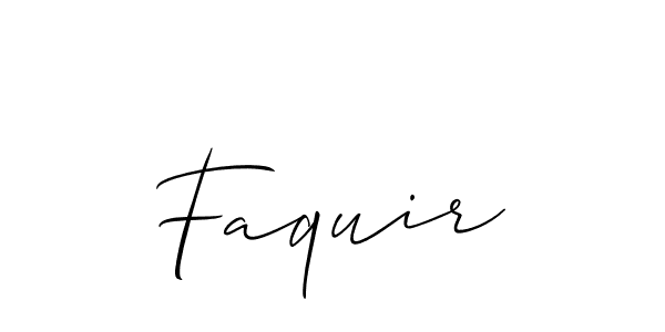 Create a beautiful signature design for name Faquir. With this signature (Allison_Script) fonts, you can make a handwritten signature for free. Faquir signature style 2 images and pictures png