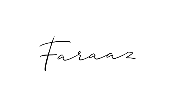 Similarly Allison_Script is the best handwritten signature design. Signature creator online .You can use it as an online autograph creator for name Faraaz. Faraaz signature style 2 images and pictures png