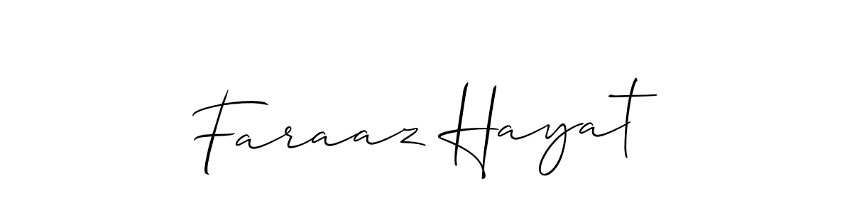 How to Draw Faraaz Hayat signature style? Allison_Script is a latest design signature styles for name Faraaz Hayat. Faraaz Hayat signature style 2 images and pictures png