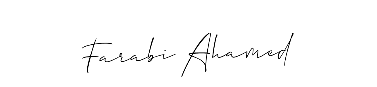 Design your own signature with our free online signature maker. With this signature software, you can create a handwritten (Allison_Script) signature for name Farabi Ahamed. Farabi Ahamed signature style 2 images and pictures png