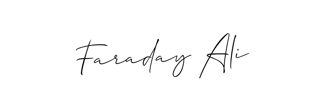 Make a beautiful signature design for name Faraday Ali. With this signature (Allison_Script) style, you can create a handwritten signature for free. Faraday Ali signature style 2 images and pictures png