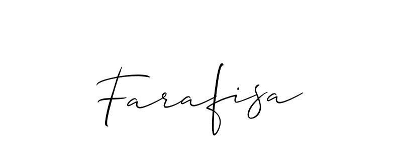 You should practise on your own different ways (Allison_Script) to write your name (Farafisa) in signature. don't let someone else do it for you. Farafisa signature style 2 images and pictures png