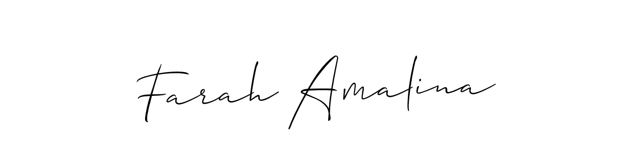 Also we have Farah Amalina name is the best signature style. Create professional handwritten signature collection using Allison_Script autograph style. Farah Amalina signature style 2 images and pictures png