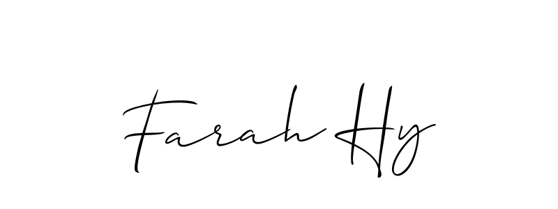 Make a beautiful signature design for name Farah Hy. Use this online signature maker to create a handwritten signature for free. Farah Hy signature style 2 images and pictures png