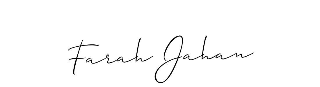 Make a short Farah Jahan signature style. Manage your documents anywhere anytime using Allison_Script. Create and add eSignatures, submit forms, share and send files easily. Farah Jahan signature style 2 images and pictures png