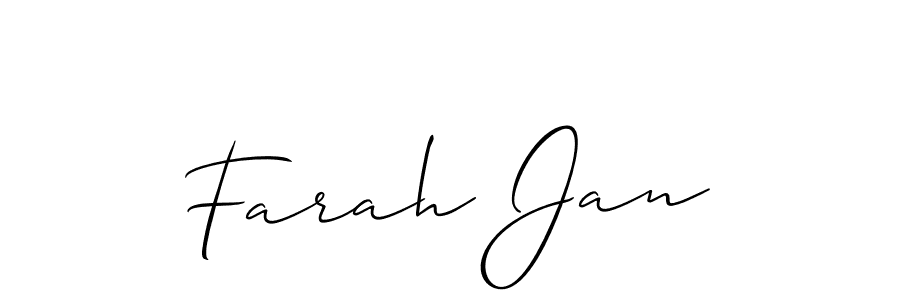 How to make Farah Jan signature? Allison_Script is a professional autograph style. Create handwritten signature for Farah Jan name. Farah Jan signature style 2 images and pictures png