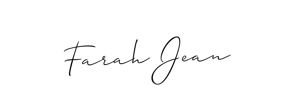 Also we have Farah Jean name is the best signature style. Create professional handwritten signature collection using Allison_Script autograph style. Farah Jean signature style 2 images and pictures png