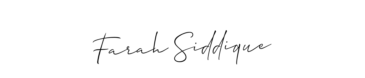 if you are searching for the best signature style for your name Farah Siddique. so please give up your signature search. here we have designed multiple signature styles  using Allison_Script. Farah Siddique signature style 2 images and pictures png